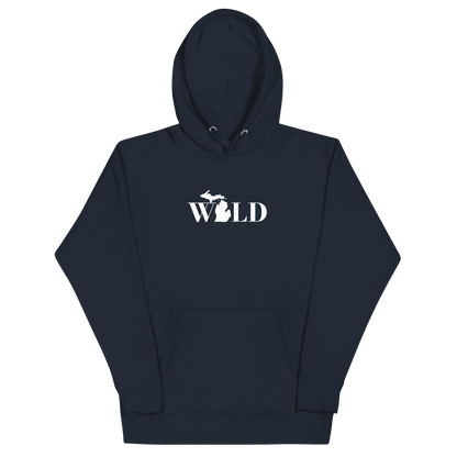 Michigan 'Wild' Hoodie (Didone Font w/ MI Outline) | Unisex Premium - Circumspice Michigan