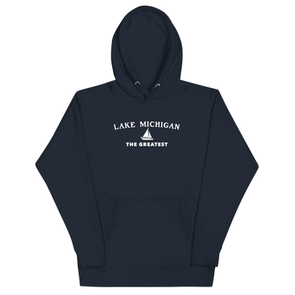 'Lake Michigan The Greatest' Hoodie | Unisex Premium - Circumspice Michigan