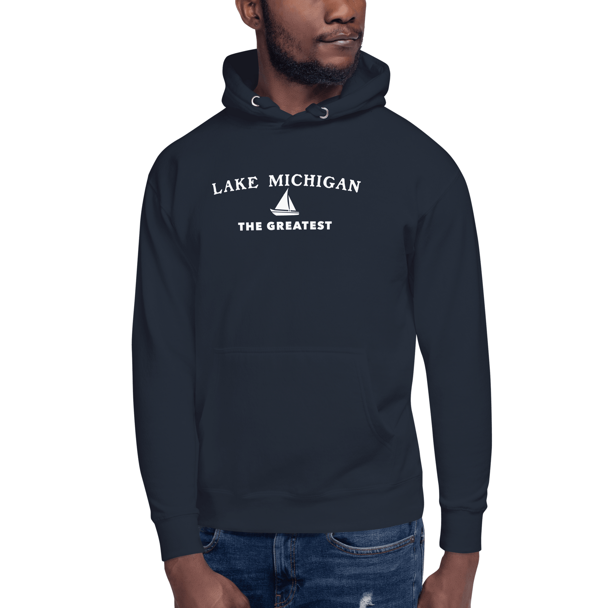 'Lake Michigan The Greatest' Hoodie | Unisex Premium - Circumspice Michigan