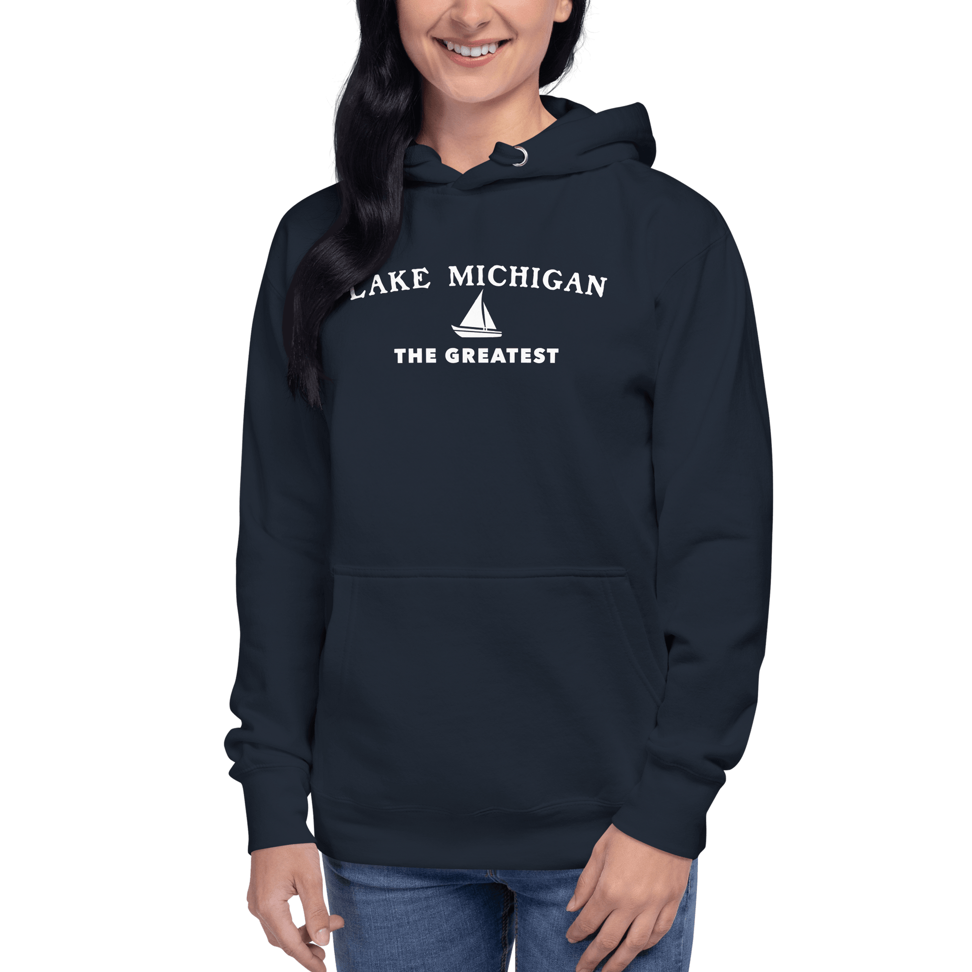 'Lake Michigan The Greatest' Hoodie | Unisex Premium - Circumspice Michigan