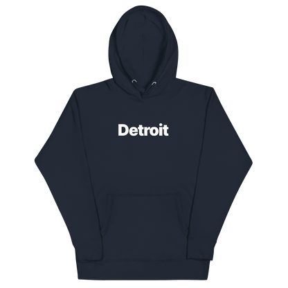 'Detroit' Hoodie (Swiss Sans Font) | Unisex Premium - Circumspice Michigan