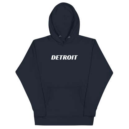 'Detroit' Hoodie (Racing Font) | Unisex Premium - Circumspice Michigan