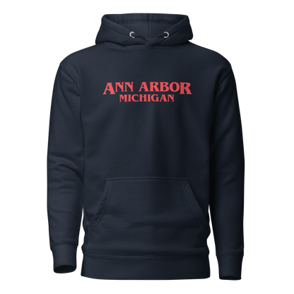 'Ann Arbor Michigan' Unisex Premium Hoodie (1980s Drama Parody)