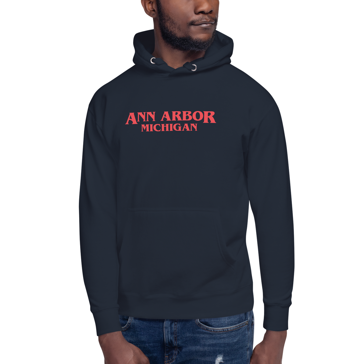 'Ann Arbor Michigan' Unisex Premium Hoodie (1980s Drama Parody)