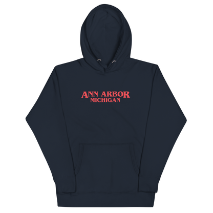 'Ann Arbor Michigan' Unisex Premium Hoodie (1980s Drama Parody)