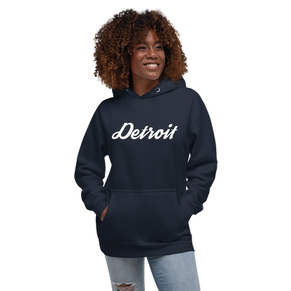 'Detroit' Unisex Premium Hoodie (Script Font)