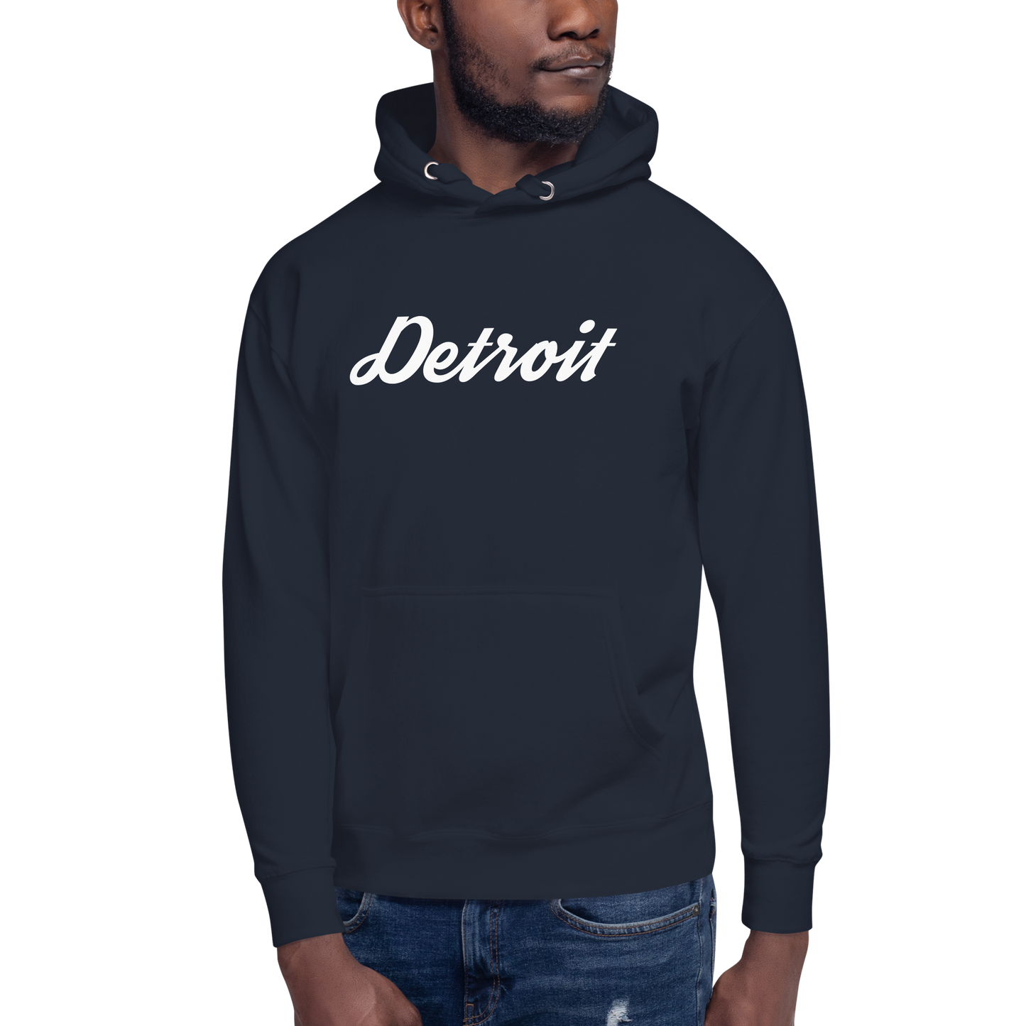 'Detroit' Unisex Premium Hoodie (Script Font)