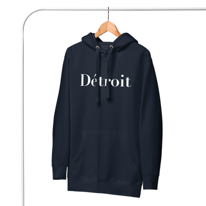 'Détroit' Unisex Premium Hoodie (Didot Font)