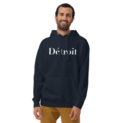 'Détroit' Unisex Premium Hoodie (Didot Font)