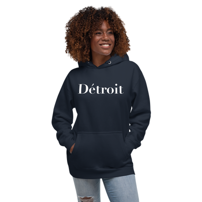 'Détroit' Unisex Premium Hoodie (Didot Font)