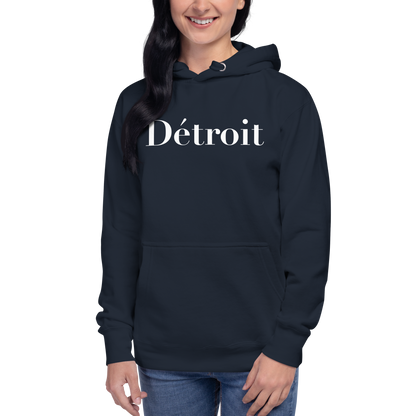 'Détroit' Unisex Premium Hoodie (Didot Font)