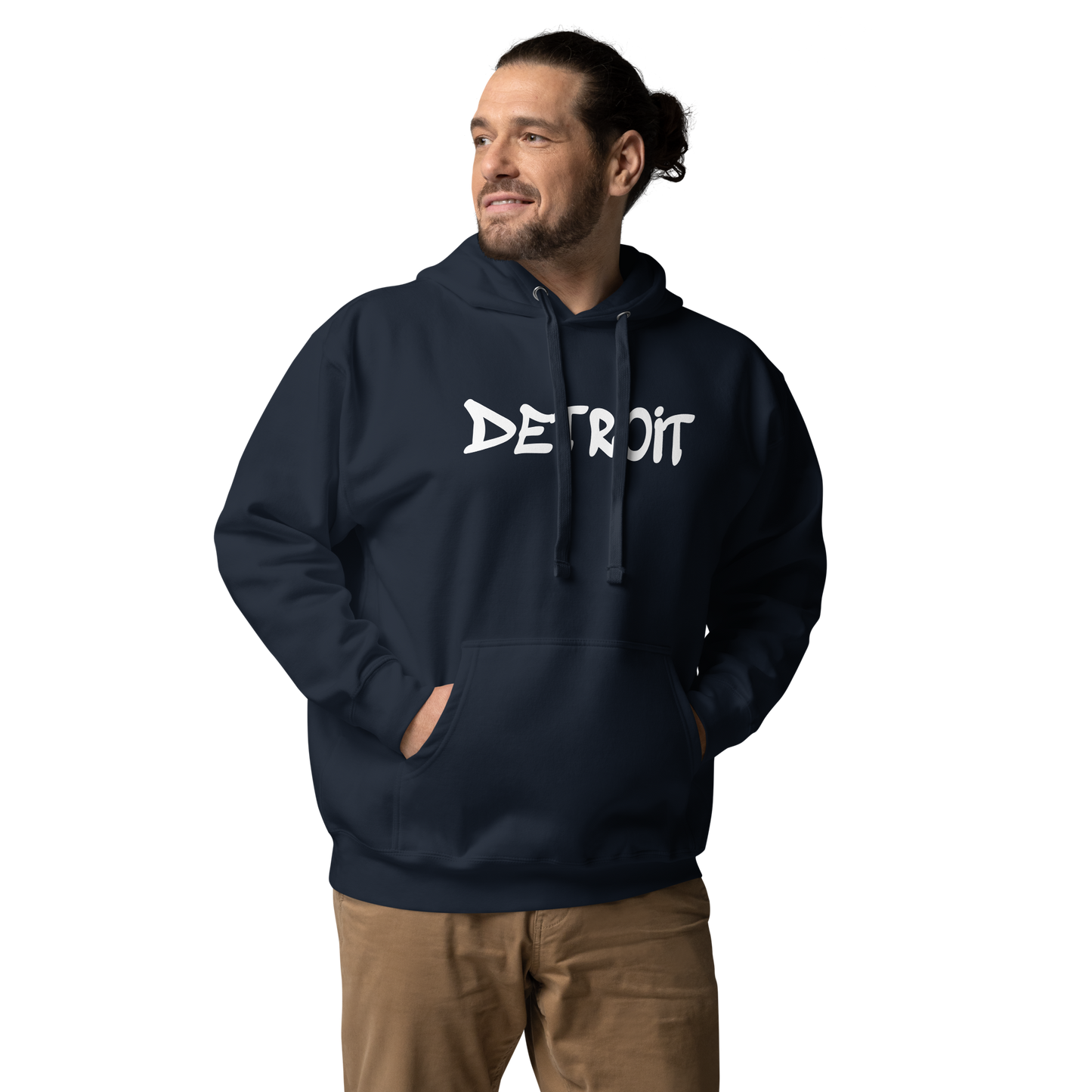 'Detroit' Unisex Premium Hoodie (1980s Hip Hop Font)