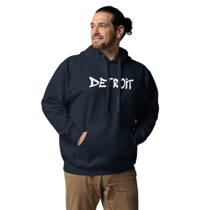 'Detroit' Unisex Premium Hoodie (1980s Hip Hop Font)