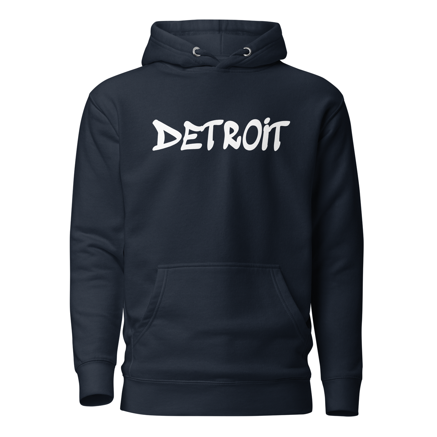 'Detroit' Unisex Premium Hoodie (1980s Hip Hop Font)