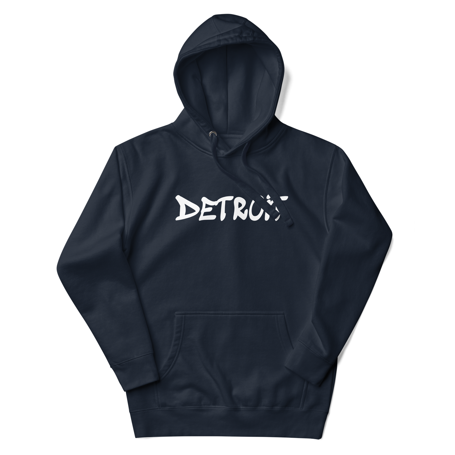 'Detroit' Unisex Premium Hoodie (1980s Hip Hop Font)