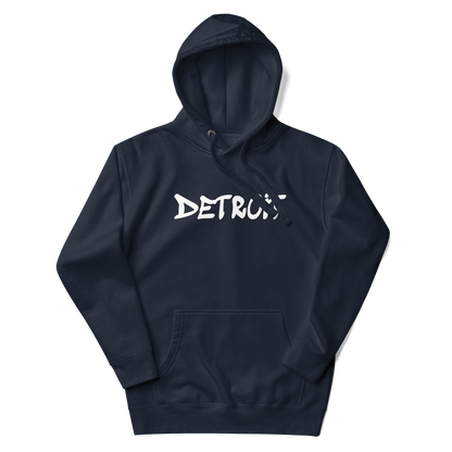 'Detroit' Unisex Premium Hoodie (1980s Hip Hop Font)