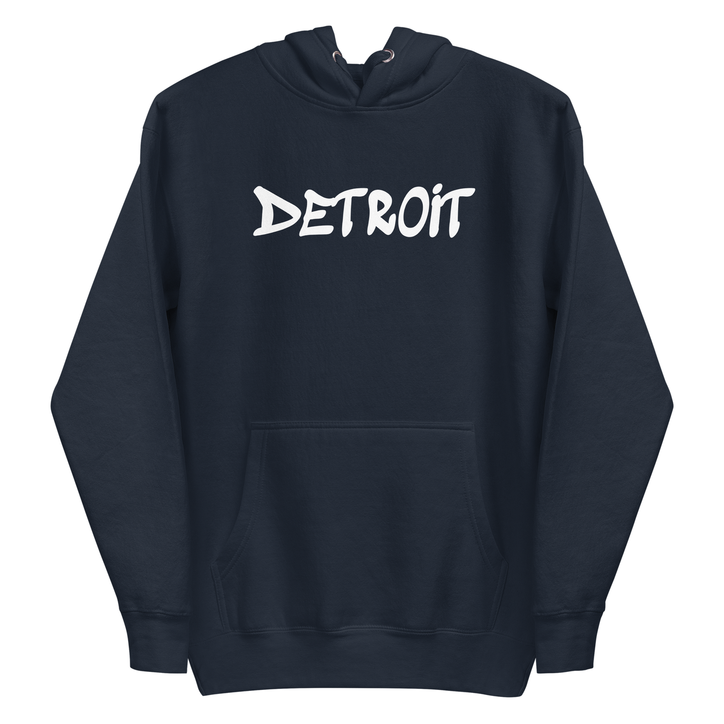 'Detroit' Unisex Premium Hoodie (1980s Hip Hop Font)