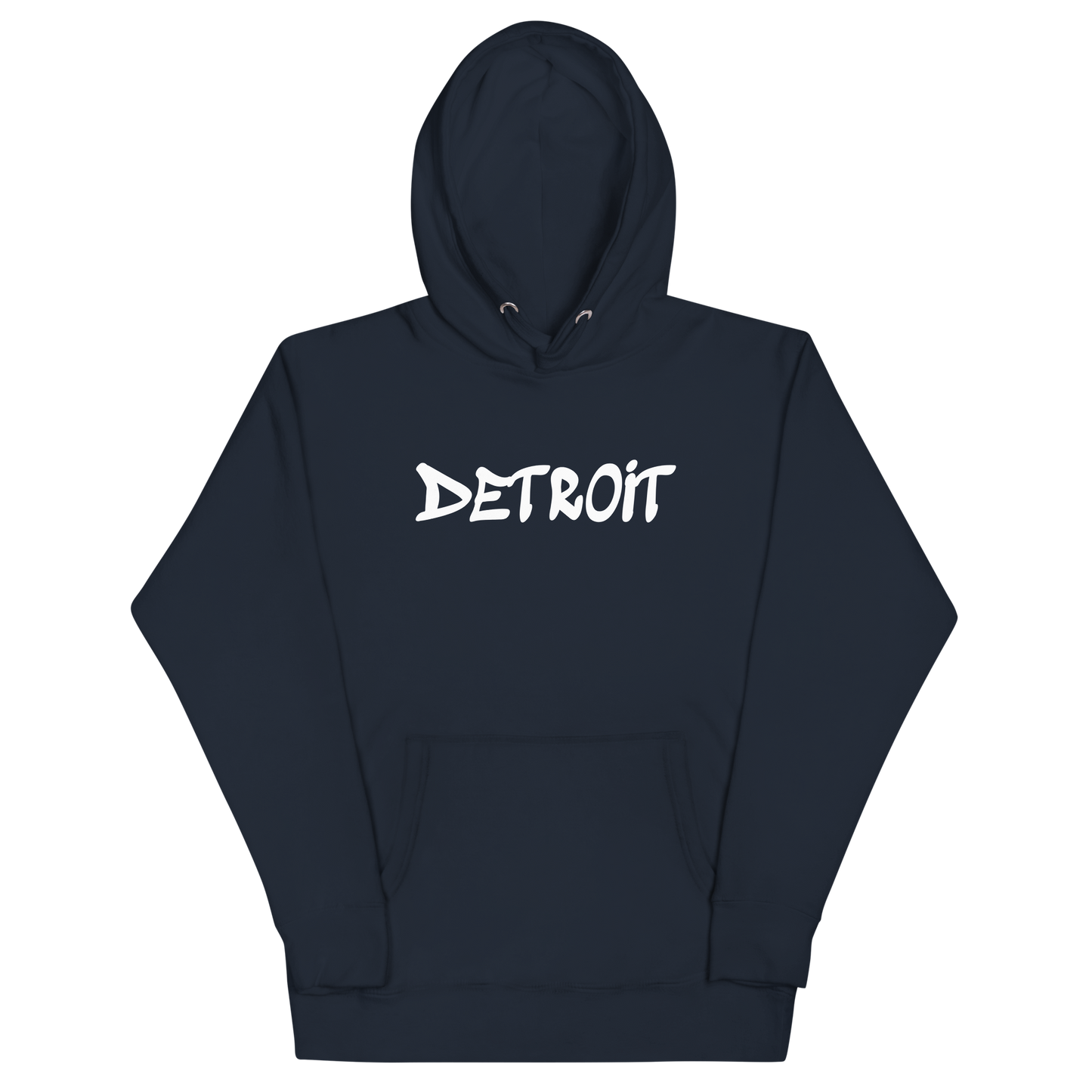 'Detroit' Unisex Premium Hoodie (1980s Hip Hop Font)