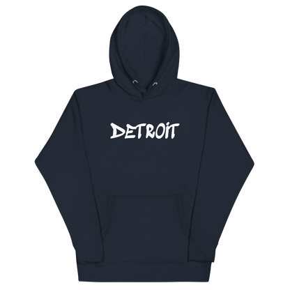 'Detroit' Unisex Premium Hoodie (1980s Hip Hop Font)