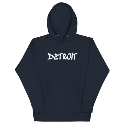 'Detroit' Unisex Premium Hoodie (1980s Hip Hop Font)