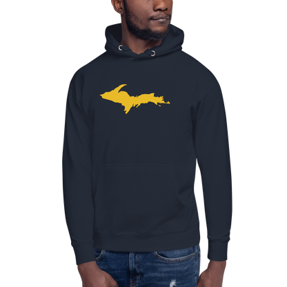 Upper Peninsula Hoodie (w/ Gold UP Outline) | Unisex Premium