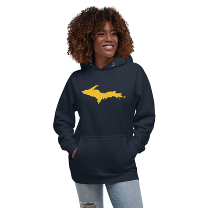 Upper Peninsula Hoodie (w/ Gold UP Outline) | Unisex Premium