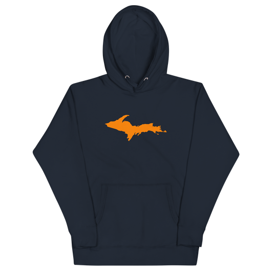 Michigan Upper Peninsula Hoodie (w/ Orange UP Outline) | Unisex Premium