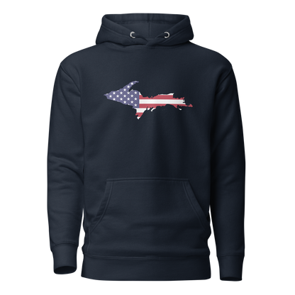 Michigan Upper Peninsula Hoodie (w/ UP USA Flag Outline) | Unisex Premium