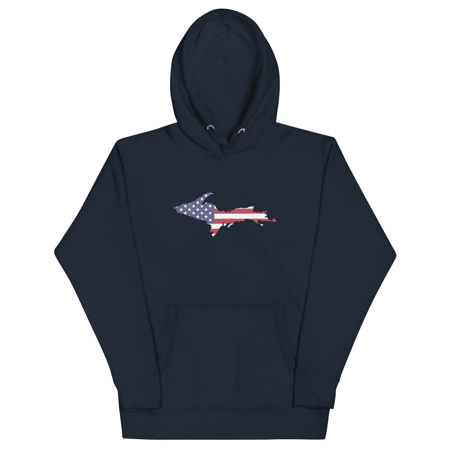 Michigan Upper Peninsula Hoodie (w/ UP USA Flag Outline) | Unisex Premium