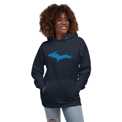 Michigan Upper Peninsula Hoodie (w/ Azure UP Outline) | Unisex Premium