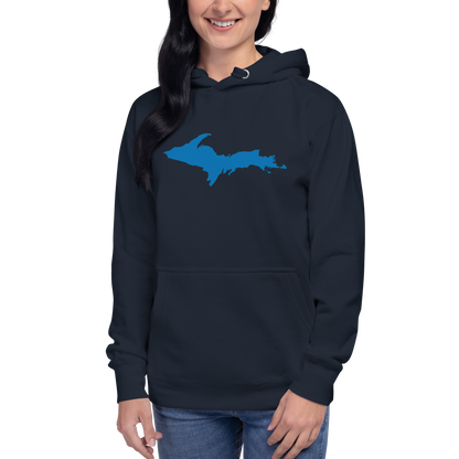 Michigan Upper Peninsula Hoodie (w/ Azure UP Outline) | Unisex Premium