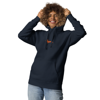 Michigan Upper Peninsula Hoodie (w/ Embroidered Orange UP Outline) | Unisex Premium