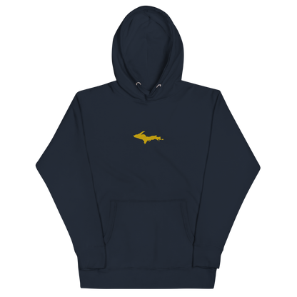 Michigan Upper Peninsula Hoodie (w/ Embroidered Gold UP Outline) | Unisex Premium