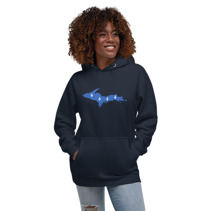 Michigan Upper Peninsula Hoodie (w/ UP Quebec Flag Outline) | Unisex Premium