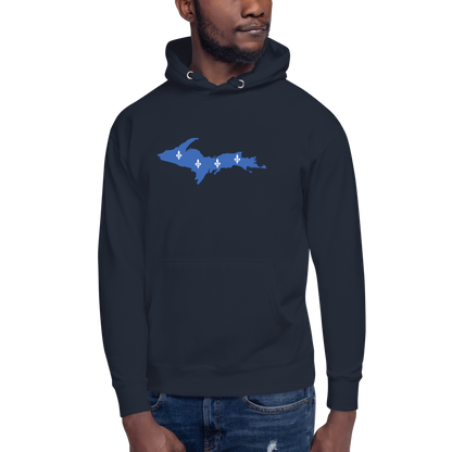 Michigan Upper Peninsula Hoodie (w/ UP Quebec Flag Outline) | Unisex Premium