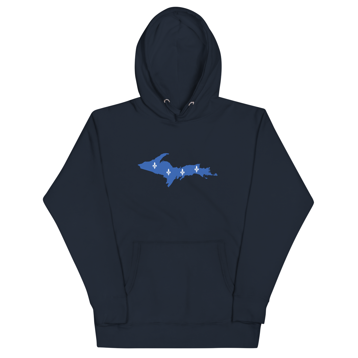 Michigan Upper Peninsula Hoodie (w/ UP Quebec Flag Outline) | Unisex Premium