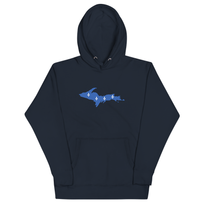 Michigan Upper Peninsula Hoodie (w/ UP Quebec Flag Outline) | Unisex Premium