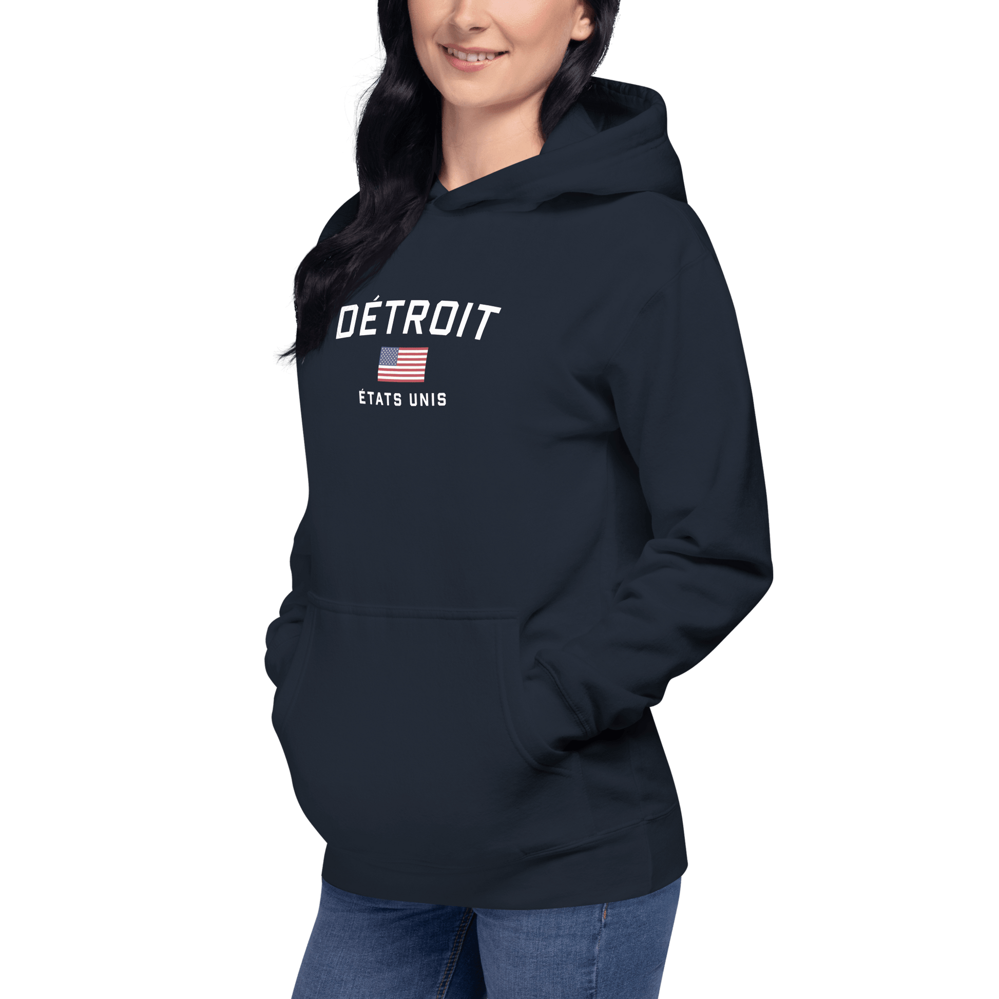 'Détroit États Unis' Hoodie | Unisex Premium - Circumspice Michigan