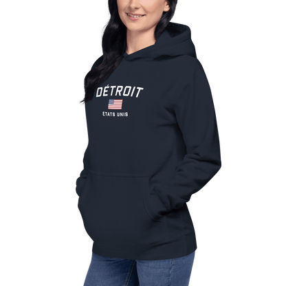 'Détroit États Unis' Hoodie | Unisex Premium - Circumspice Michigan