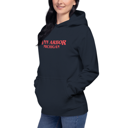 'Ann Arbor Michigan' Unisex Premium Hoodie (1980s Drama Parody)