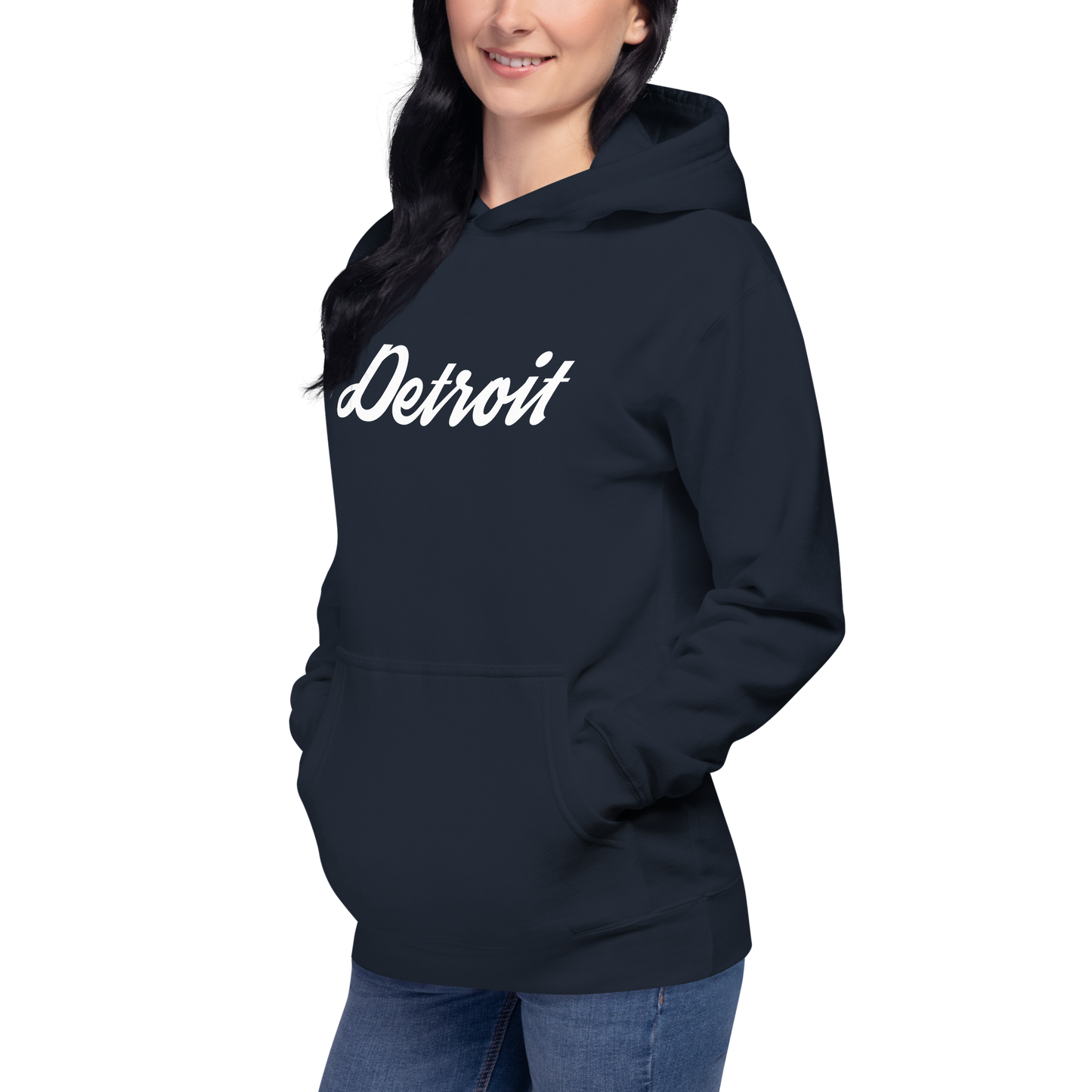 'Detroit' Unisex Premium Hoodie (Script Font)