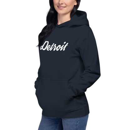 'Detroit' Unisex Premium Hoodie (Script Font)