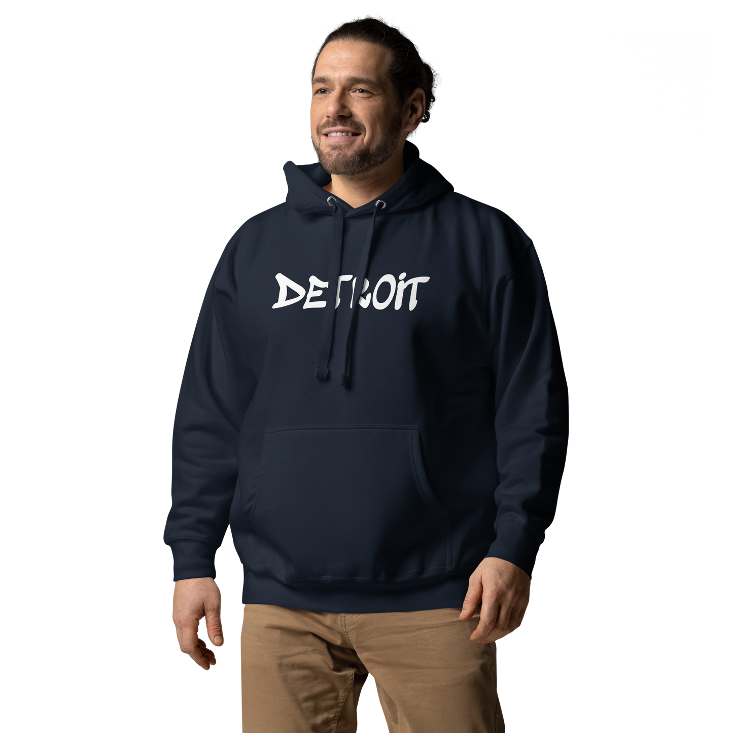 'Detroit' Unisex Premium Hoodie (1980s Hip Hop Font)