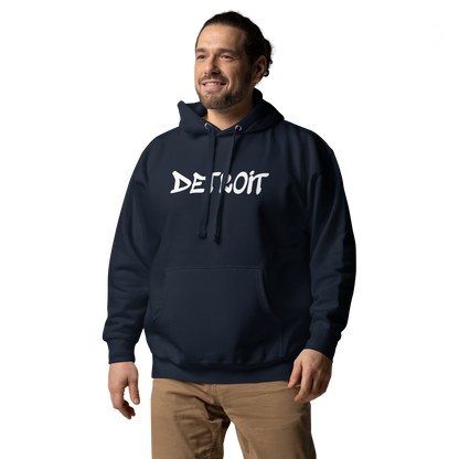 'Detroit' Unisex Premium Hoodie (1980s Hip Hop Font)