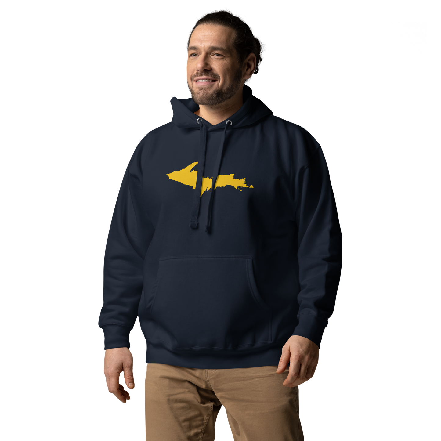 Upper Peninsula Hoodie (w/ Gold UP Outline) | Unisex Premium