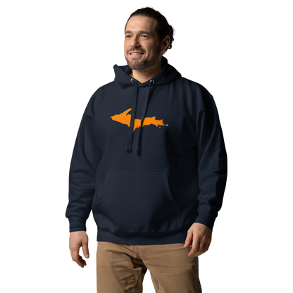 Michigan Upper Peninsula Hoodie (w/ Orange UP Outline) | Unisex Premium