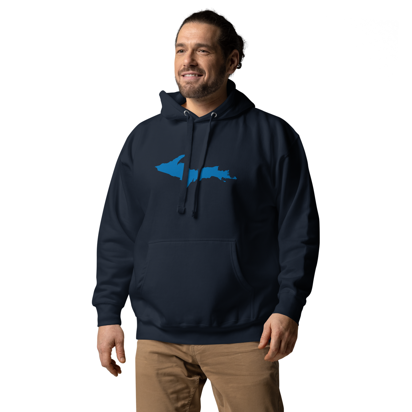 Michigan Upper Peninsula Hoodie (w/ Azure UP Outline) | Unisex Premium