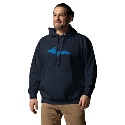 Michigan Upper Peninsula Hoodie (w/ Azure UP Outline) | Unisex Premium