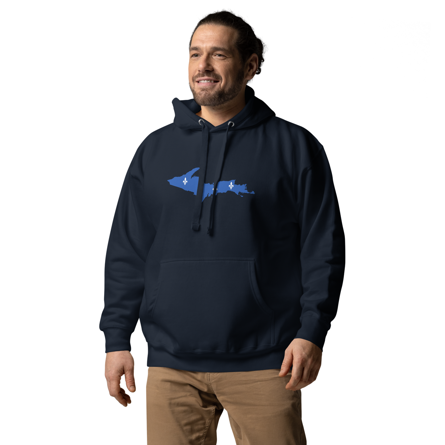 Michigan Upper Peninsula Hoodie (w/ UP Quebec Flag Outline) | Unisex Premium