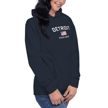 'Détroit États Unis' Hoodie | Unisex Premium - Circumspice Michigan